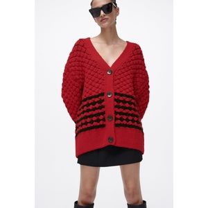Zara Oversized Chunky Knit Cardigan
